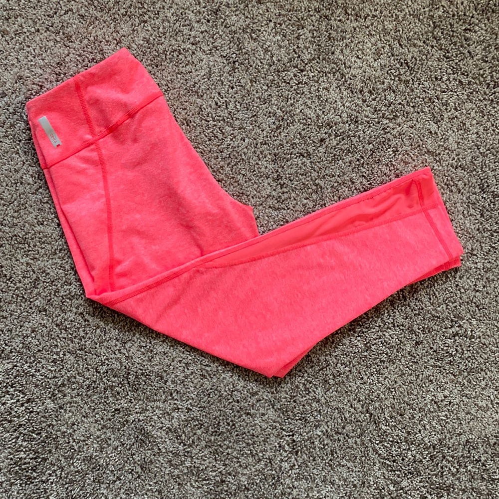 Zella crop leggings, hot coral color, Women’s size Small